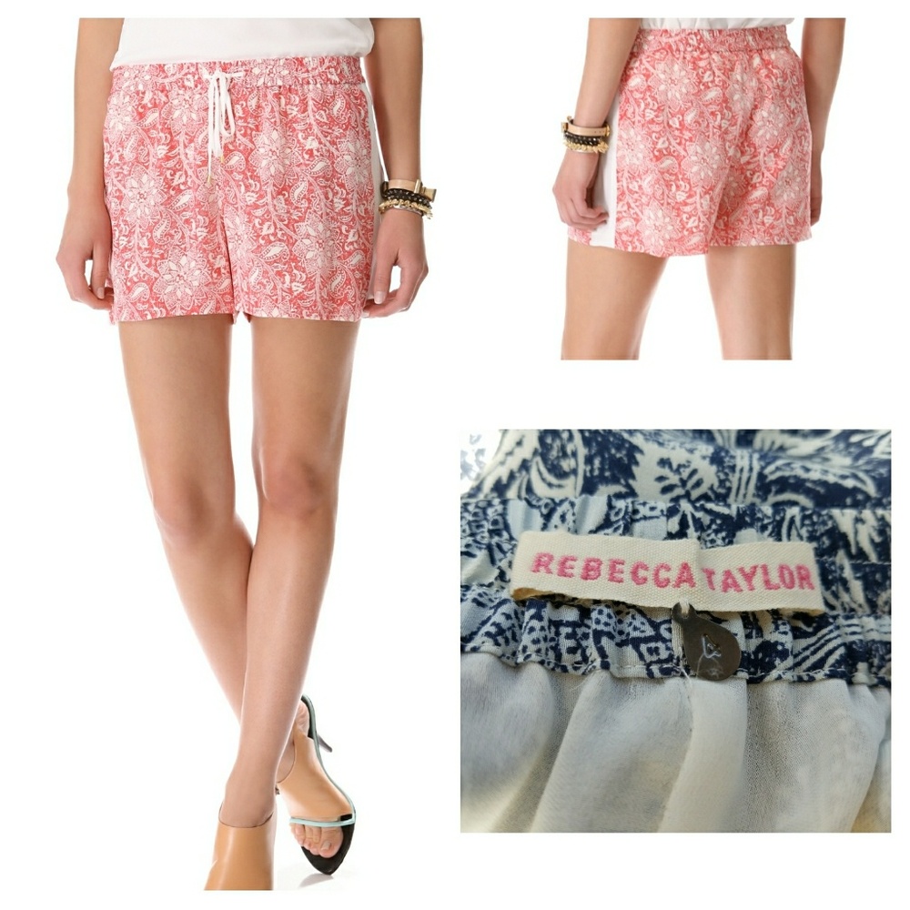 Sz 4 Rebecca Taylor Star Flower Short in Navy